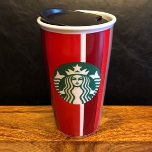 Starbucks 2018 Red Striped Holiday Tumbler